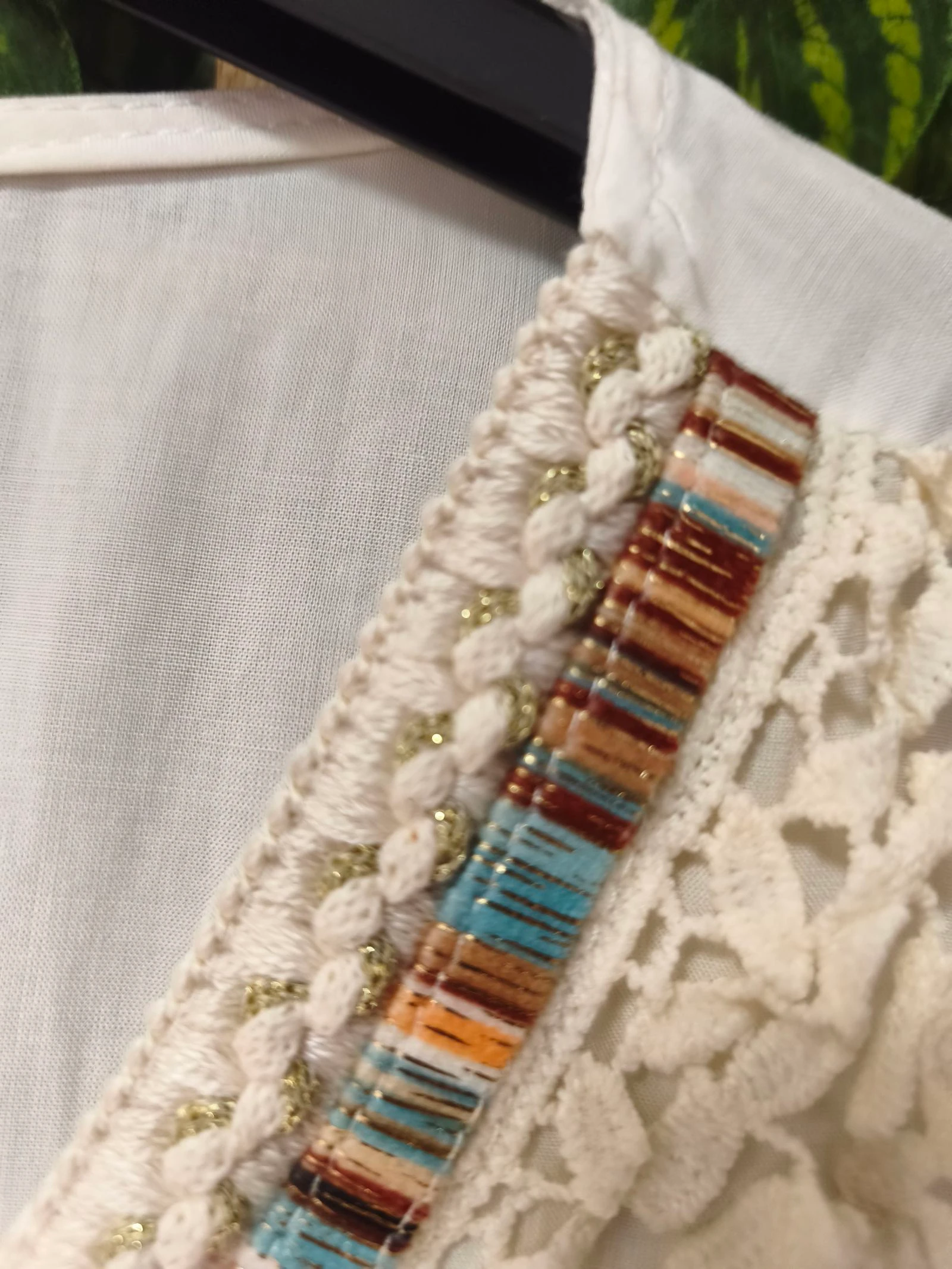 Boho blouse met vlinderdetails Coconut – photo 5